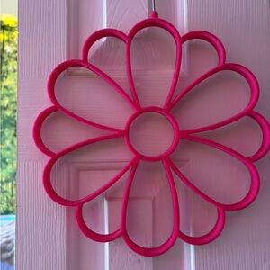 Hot Pink Velvet Flower Hanger for Belts and Scarfs